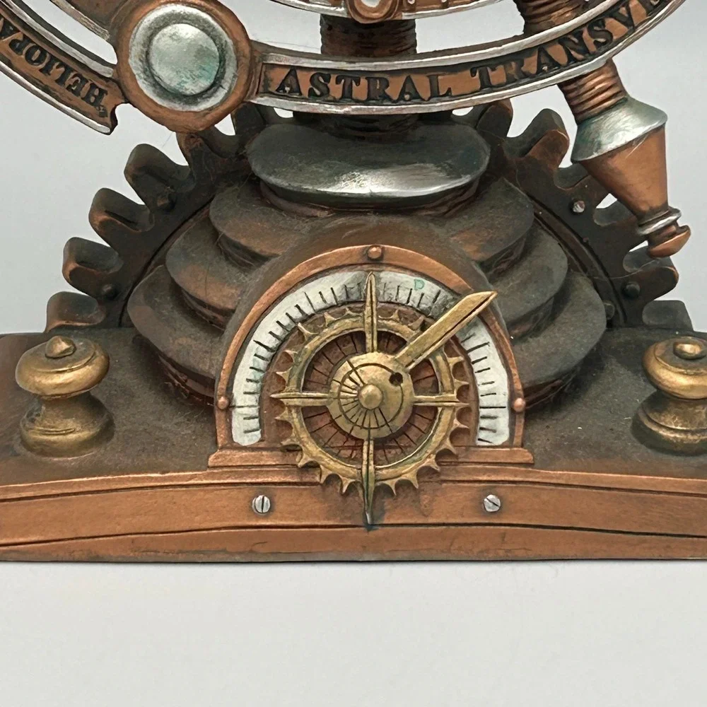 Steam Punk Clock Alchemy Stormgrave Chronometer Gold Gothic Machinery Celestial